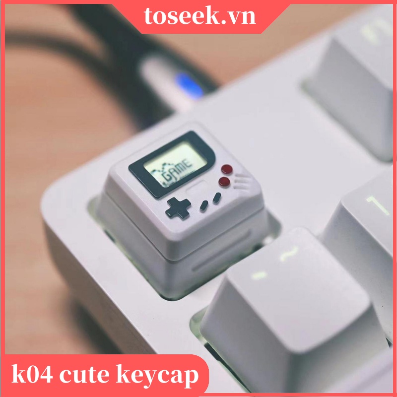 Retro K04 Keycap 3 trong 1 Chất liệu ABS truyền sáng cổ điển Bàn phím cơ dễ thương Keycap K-04