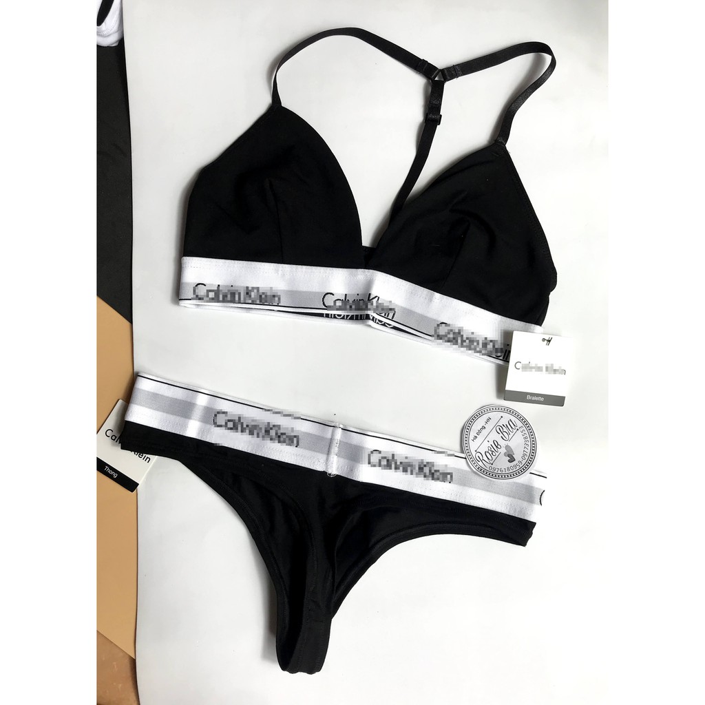 Bộ Đồ Lót Thể Thao Cotton Áo Dây Chữ Y - Quần Lọt Khe Mới S266