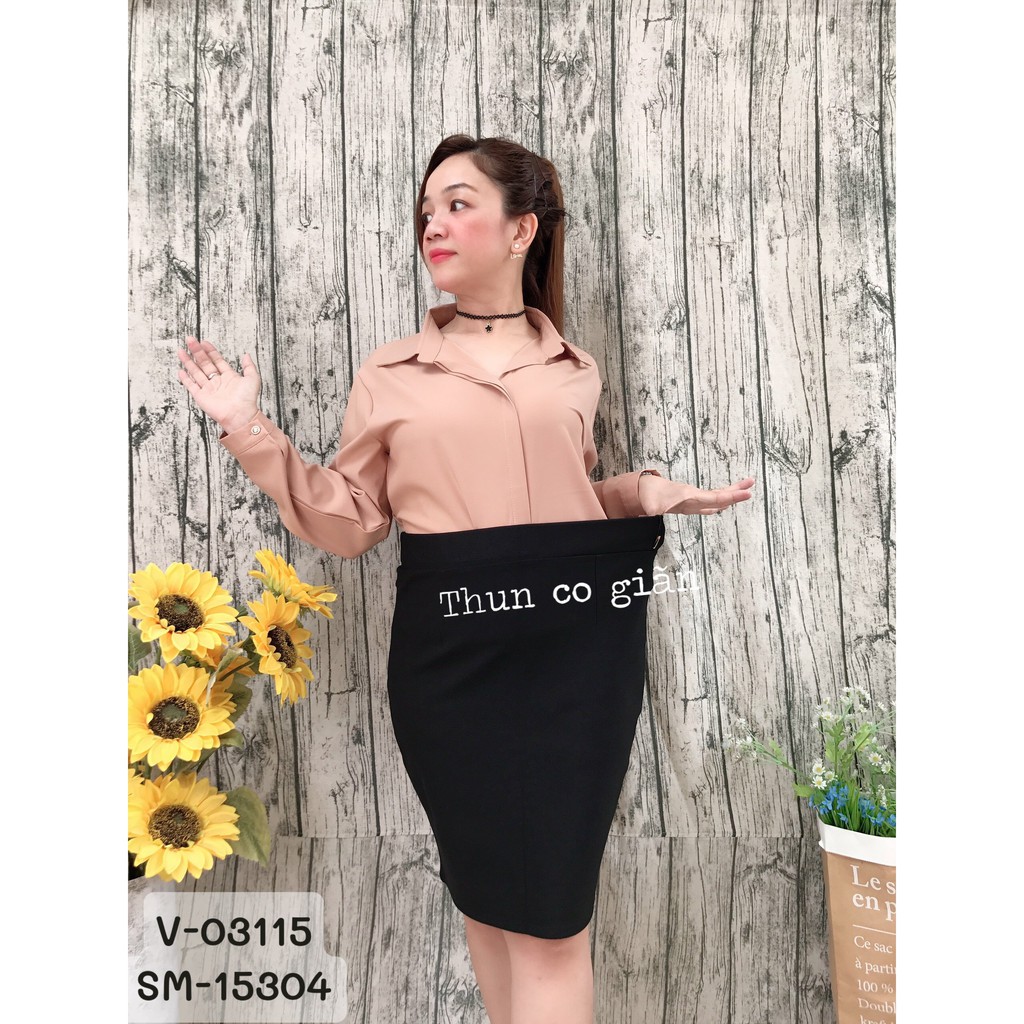 03115 - L, XL, 2x, 3x Váy ôm BIG SIZE dáng bút chì xẻ sau ( không túi ) | BigBuy360 - bigbuy360.vn