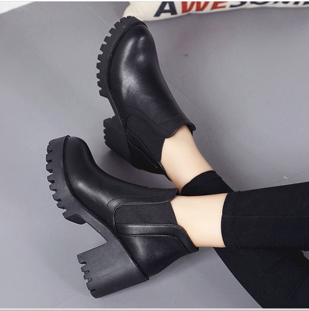 Giày Boot Cao Gót Đế Dày Size Lớn 41 Thời Trang Nữ