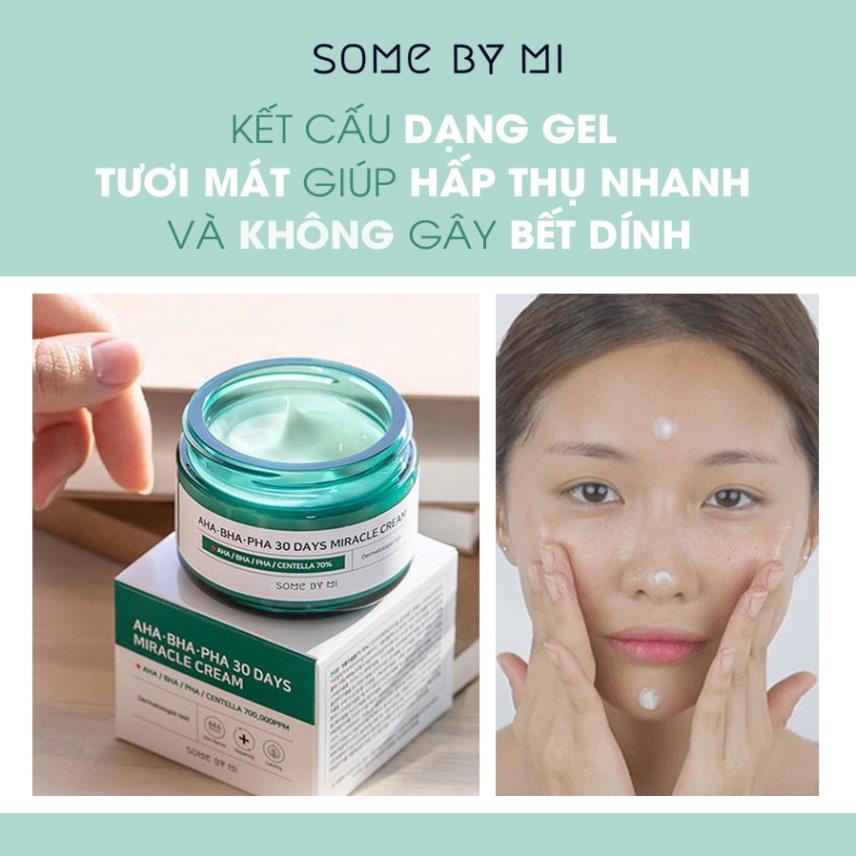 Hàng Công ty  Kem Dưỡng Giảm Mụn Some By Mi AHA-BHA-PHA 30 Days Miracle Cream 50ml