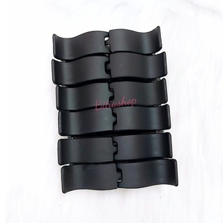 Lố 12 kẹp tóc càng cua 3 răng đen nhám đen bóng