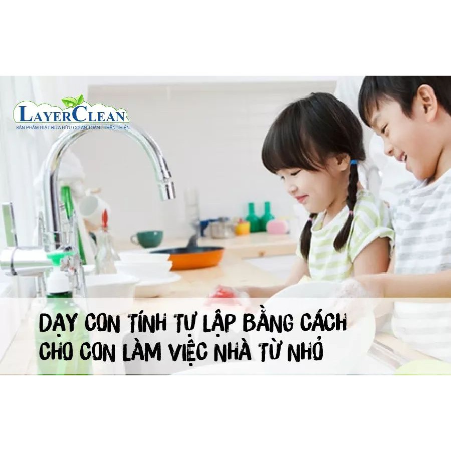 Nước rửa bát hữu cơ Layer Clean 800ml Quế