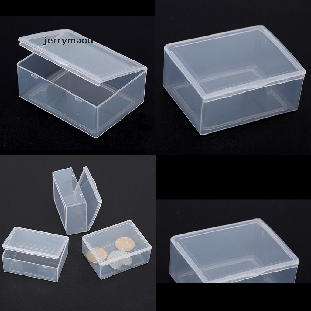 Set 5 Hộp Nhựa Trong Suốt Hình Chữ Nhật Đa Năng
