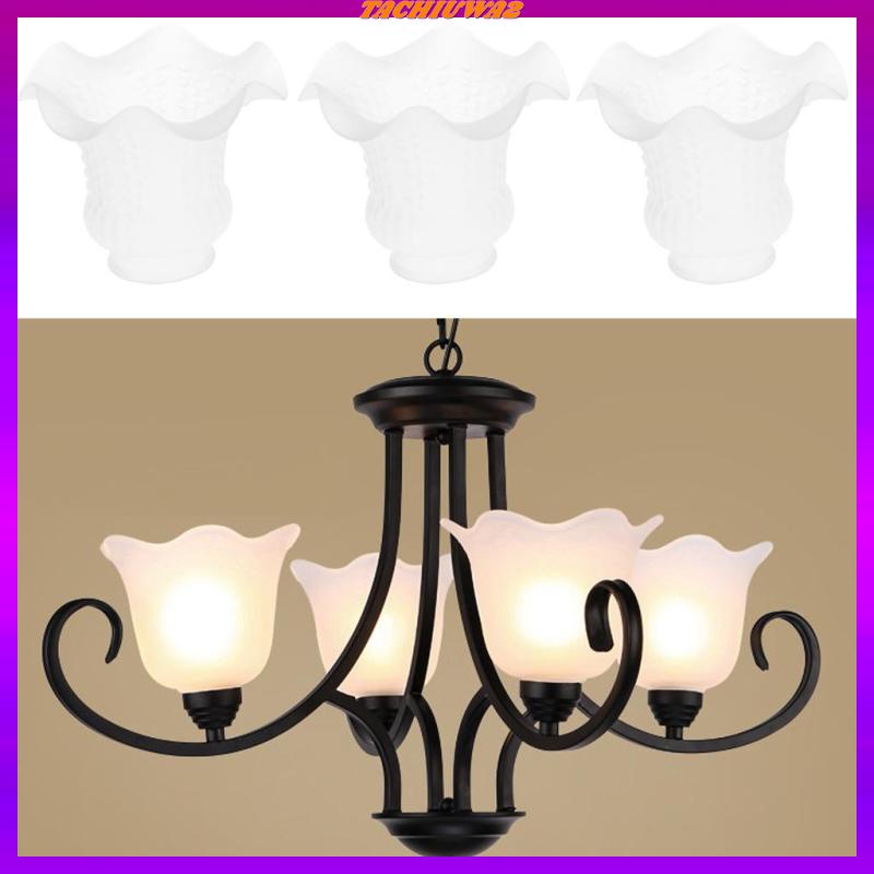 [Tachiuwa2] Set 3 Tấm Kính Trong Suốt Mặt Nhám Gắn Quạt Trần Thay Thế