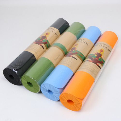 THẢM TẬP YOGA TPE 2 LỚP 6MM CHỐNG TRƠN TRƯỢT ( 2 mặt 2 màu khác nhau ) có vân chống trơn trượt