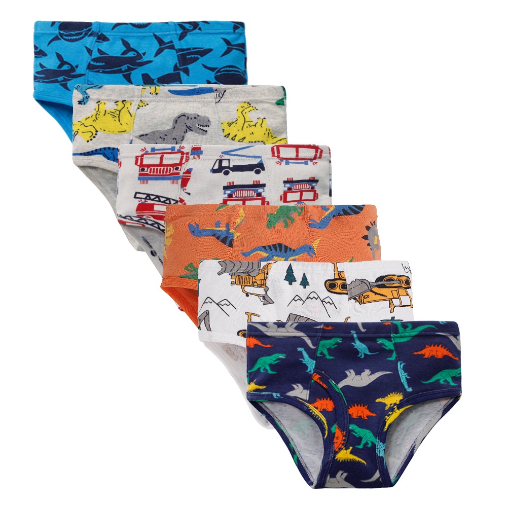 Set 3 quần lót SOFFNY chất liệu cotton in hoạt hình cho bé trai