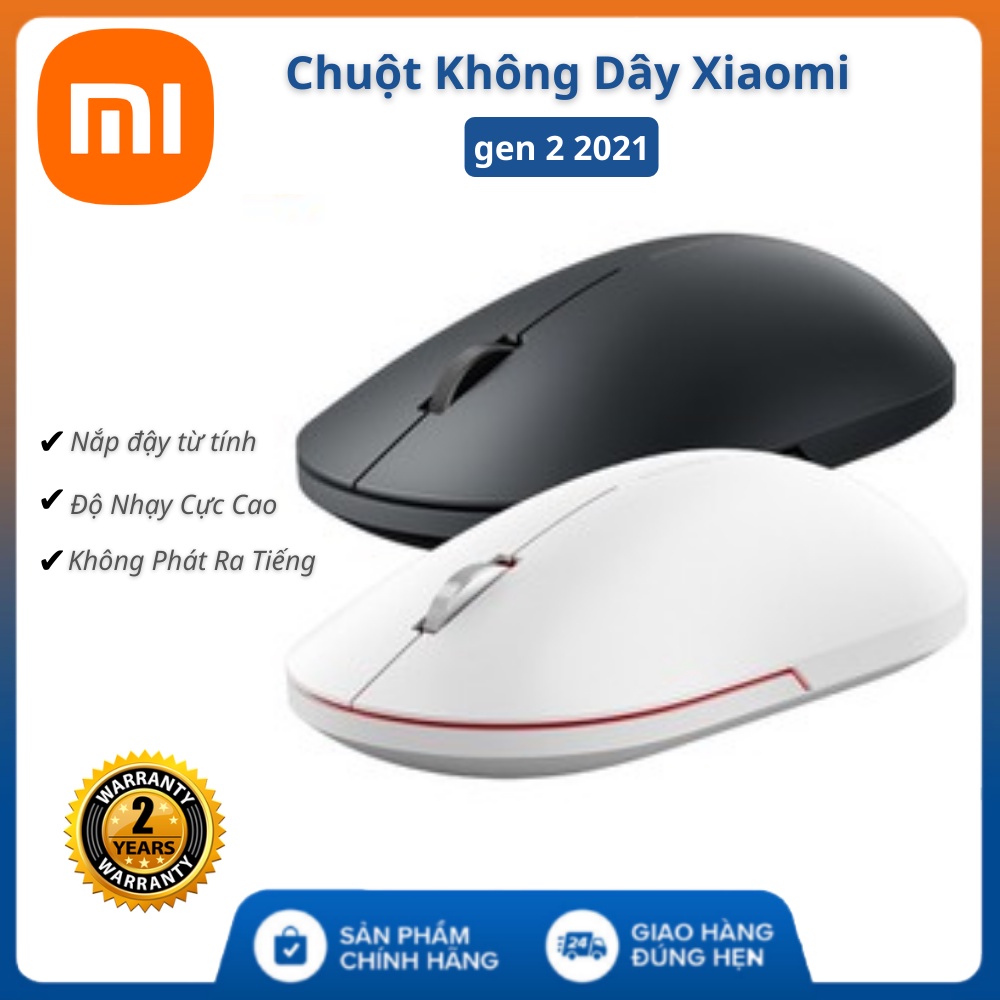 Chuột Không Dây Xiaomi Silent Gen 2 phiên bản 2021 - tương thích mọi dòng máy, cảm biến quang điện siêu nhạy