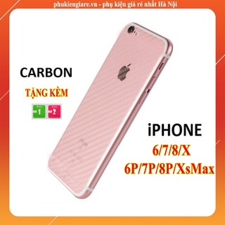 Miếng dán lưng vân Carbon cho iPhone chống trầy xước cao cấp giá rẻ