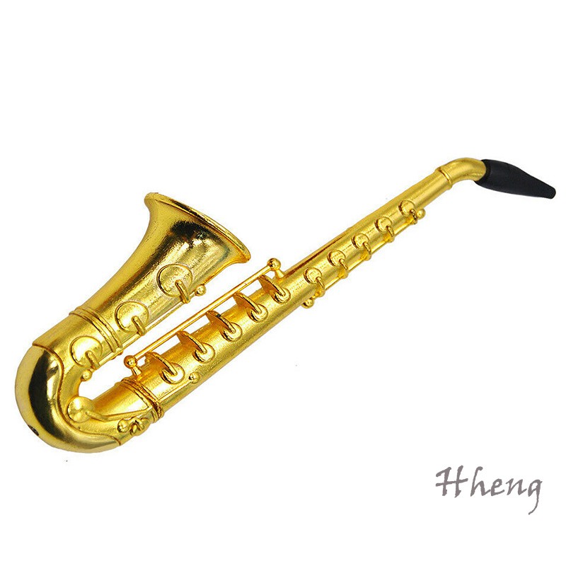 Tẩu Hút Thuốc Hình Kèn Saxophone Bằng Hợp Kim Chất Lượng Cao 97mm