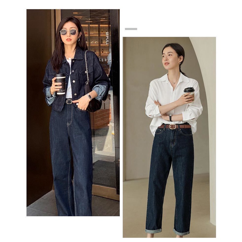 SmileFairyCC【COD &amp; Hàng Có Sẵn】Thắt Lưng Da Mềm Khóa Kim Loại Hình Tròn/Vuông Thời Trang Công Sở Cho Nữ