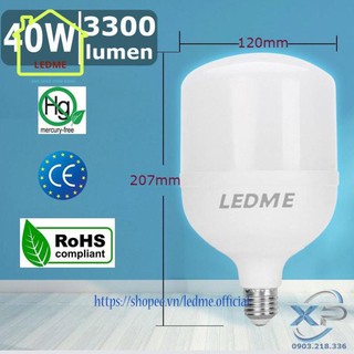 Bóng đèn Led 40W Ledme Tiêu chuẩn châu Âu Siêu sáng tiết kiệm an toàn cho người và môi trường