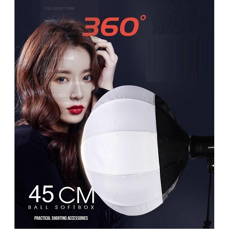 [Mã 55ELSALE1 giảm 7% đơn 300K] Softbox cầu 45cm khuyếch tán ánh sáng