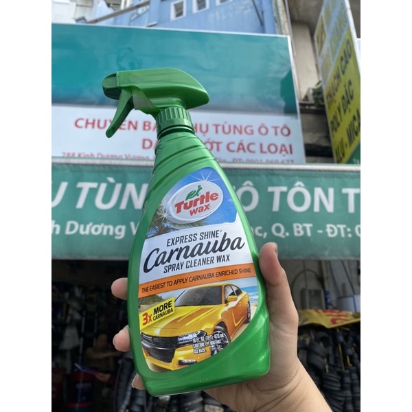 Dung Dịch Xịt Bóng Nhanh Sơn Xe Turtle Express Shine Carnauba Wax 🇺🇸 473ml