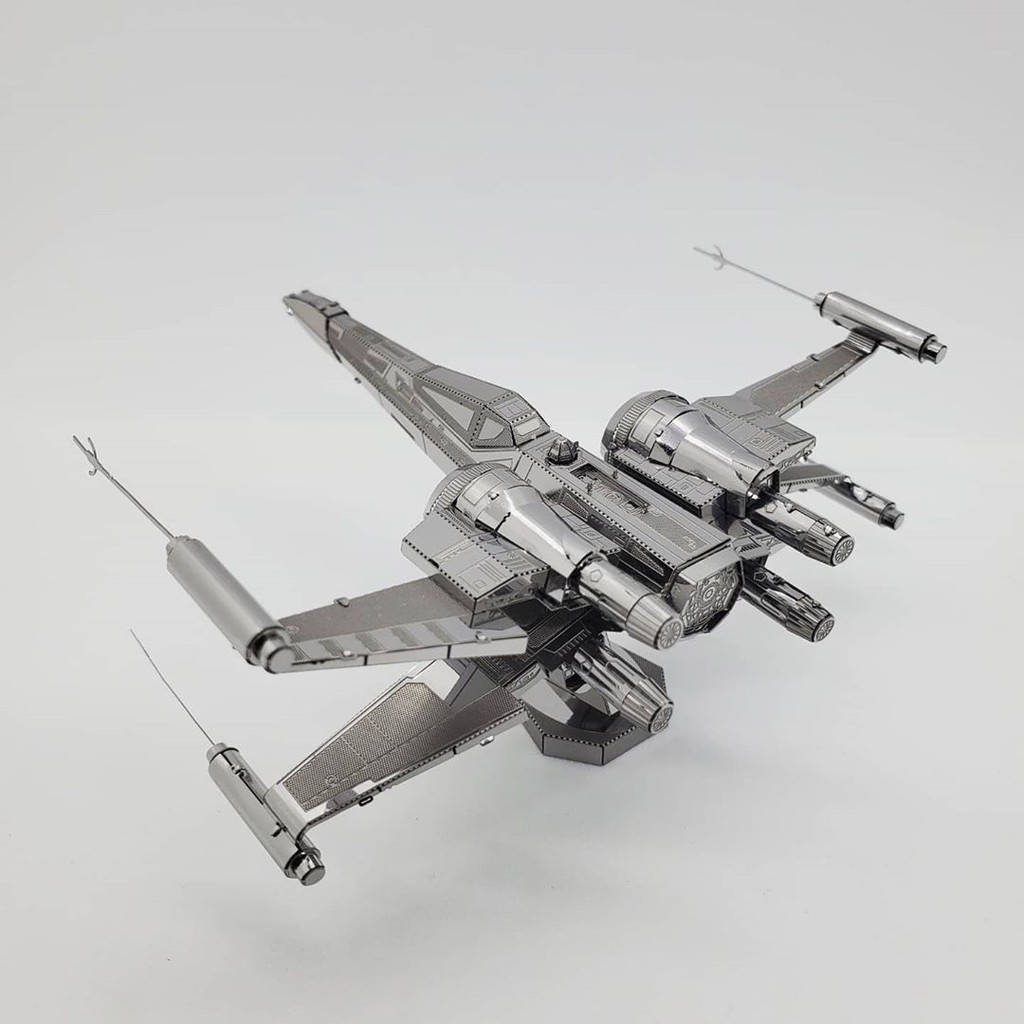 Mô hình 3D kim loại Phi thuyền X-Wing Fighter phim Star Wars, Mô hình lắp ráp 3D thép không gỉ cao cấp - Chưa Lắp