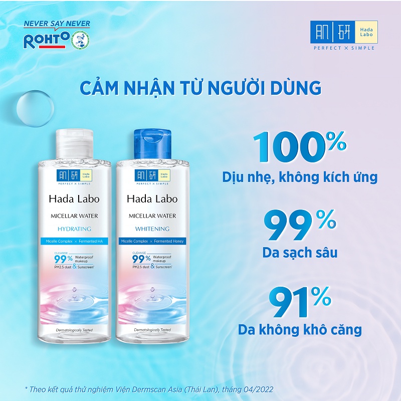 Nước tẩy trang sạch sâu dưỡng trắng Hada Labo Micellar Water Whitening 240ml