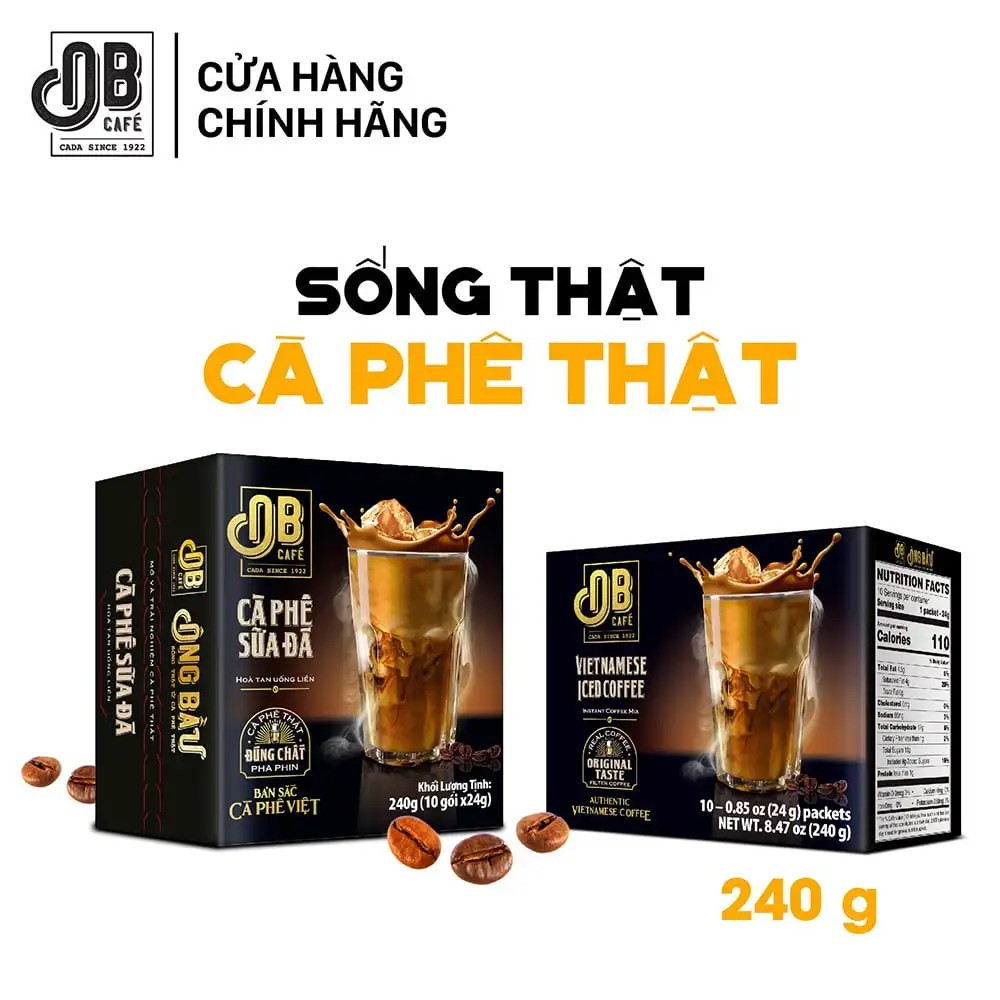 Ông Bầu OB Café Cà Phê Sữa Đá 240g