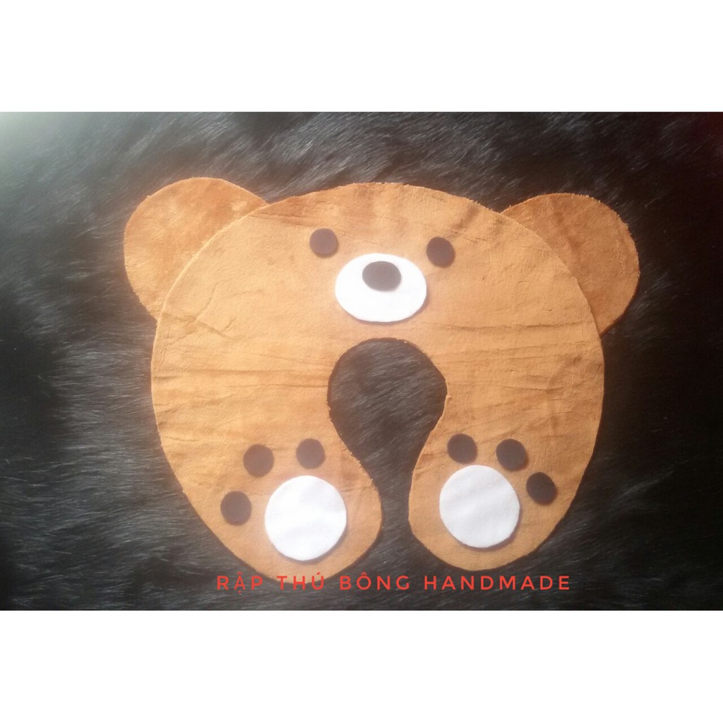 Kit gối cổ handmade hình gấu cute 40cm-Giá 100k