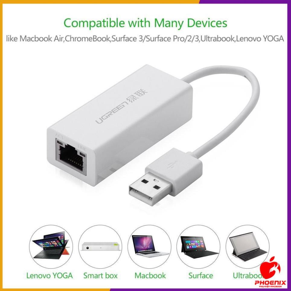 Cáp chuyển USB to Lan 3.0 chính hãng Ugreen 20255