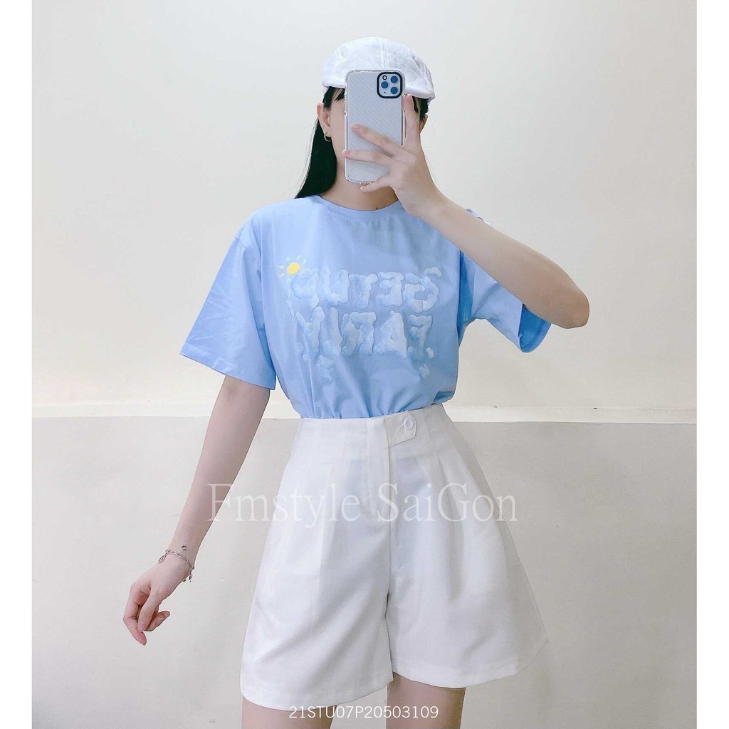 Quần short tây lưng thun nút cài ullzang thời trang nữ Fmstle Saigon 21STU07P20503 | BigBuy360 - bigbuy360.vn