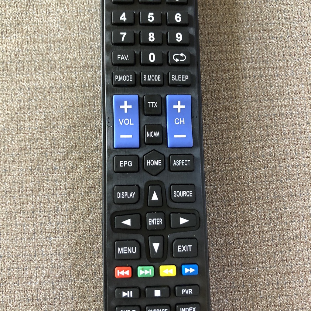 Điều khiển tivi AKINO - Remote điều khiển AKINO bình thường - có những nút bấm bằng tiến anh dễ sử dụng - tặng kèm pin