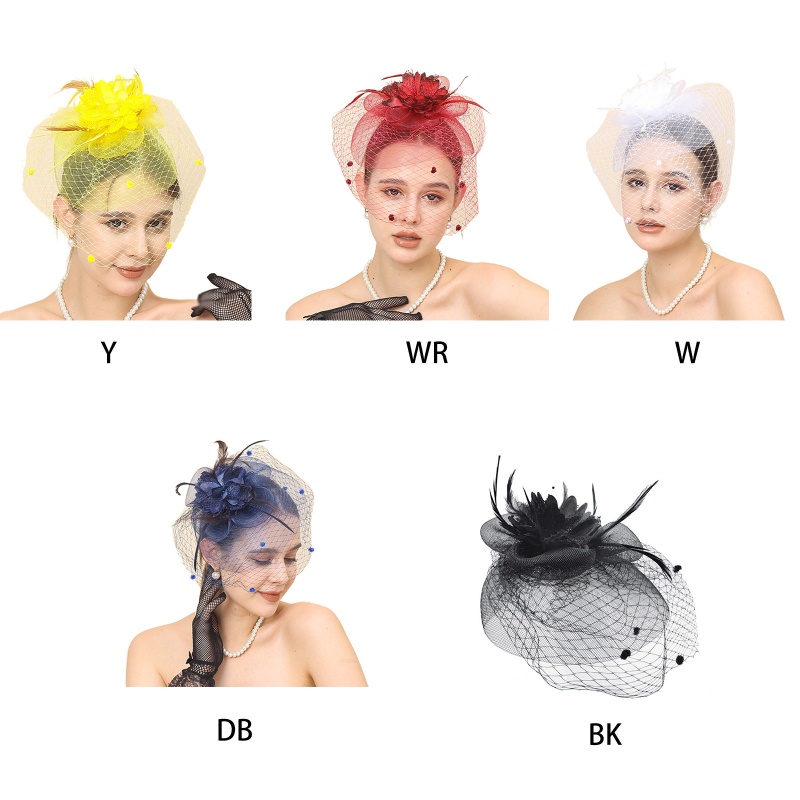 Băng Đô Cài Tóc Đính Lông Vũ Dễ Thương