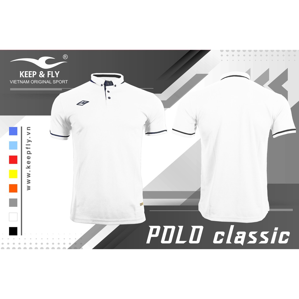 Áo Polo Classic đẹp, áo thun Polo Classic Trắng cao cấp thương hiệu Keep & Fly | WebRaoVat - webraovat.net.vn