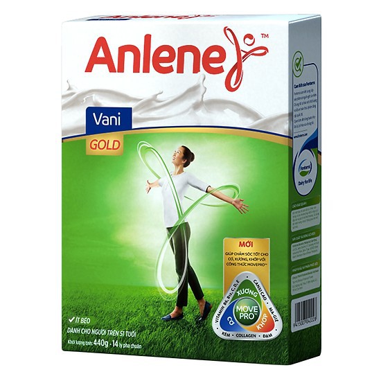 Sữa Bột Anlene Gold MovePro Hương Vani Hộp 440g (Dành cho người trên 51 tuổi)