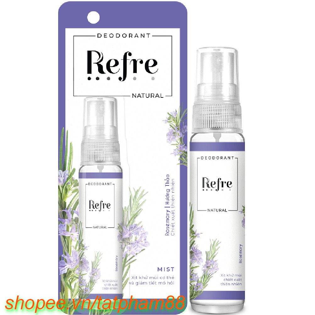 Xịt Khử Mùi Refre 30Ml Dưỡng Sáng Da Với Nhiều Hương Thơm Giúp Bạn Dễ Lựa Chọn Hơn, tatpham88 Chất Lượng Tạo Nên Niềm Ti