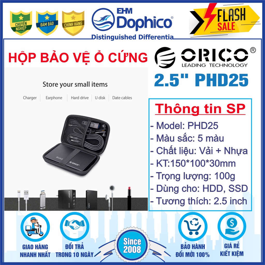 Hộp bảo vệ ổ cứng Orico PHD25 2.5 inch – Bảo vệ tối ưu cho HDD/SSD – PP sản phẩm chính hãng