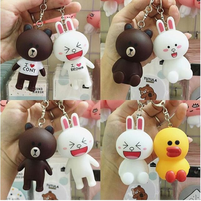 Móc khóa gấu brown và thỏ cony -shop SLIMEMOCHISQUISHY