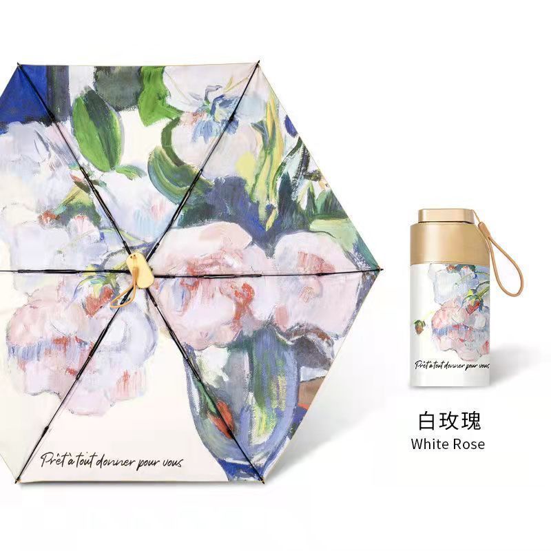 Dù Mini Chống Nắng Chống Tia UV Dạng Gập Hình Viên Con Nhộng Kích Thước Nhỏ Gọn Bỏ Túi Cho Nữ