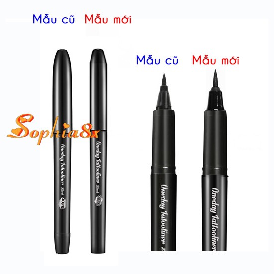 Dạ kẻ mắt sắc nét siêu mảnh chống nước Berrisom Oops Oneday Tatoo Liner