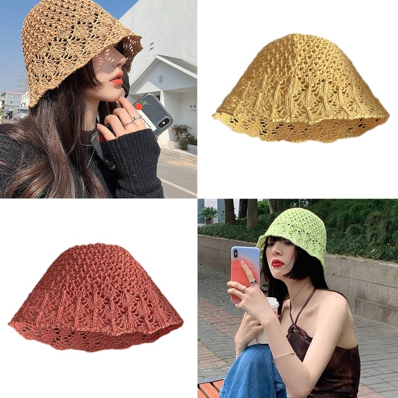 Mũ Vành Rộng Màu Sắc Đơn Giản Thời Trang Mùa Hè Sành Điệu Cho Nữ