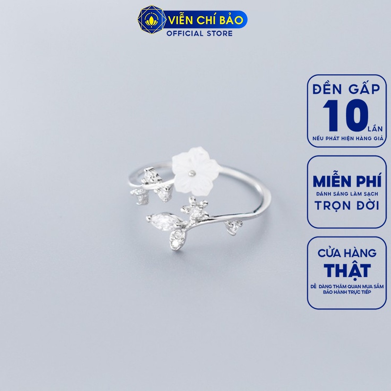 Nhẫn bạc nữ hoa Tigon chất liệu bạc 925 thời trang phụ kiện trang sức nữ thương hiệu Viễn Chí Bảo N000355
