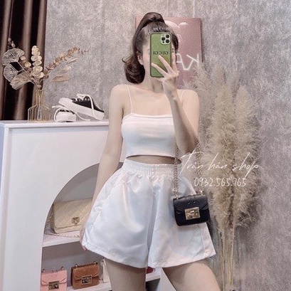 Quần tacta phồng cạp chun có túi hai bên nhiều màu xinh vanmiushop