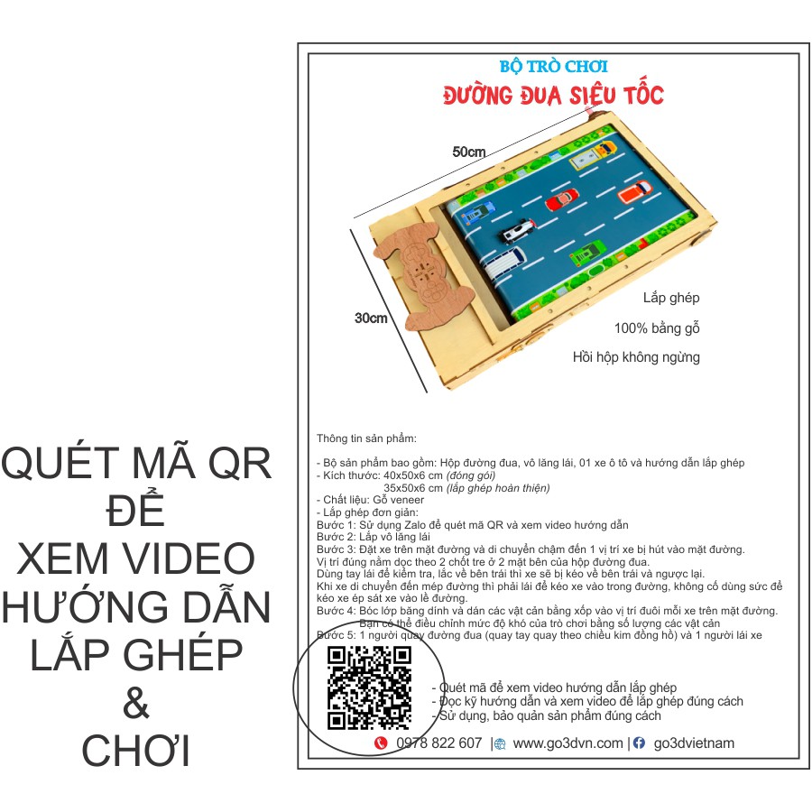 XẢ KHO-Bộ đồ chơi đường đua siêu tốc bằng gỗ