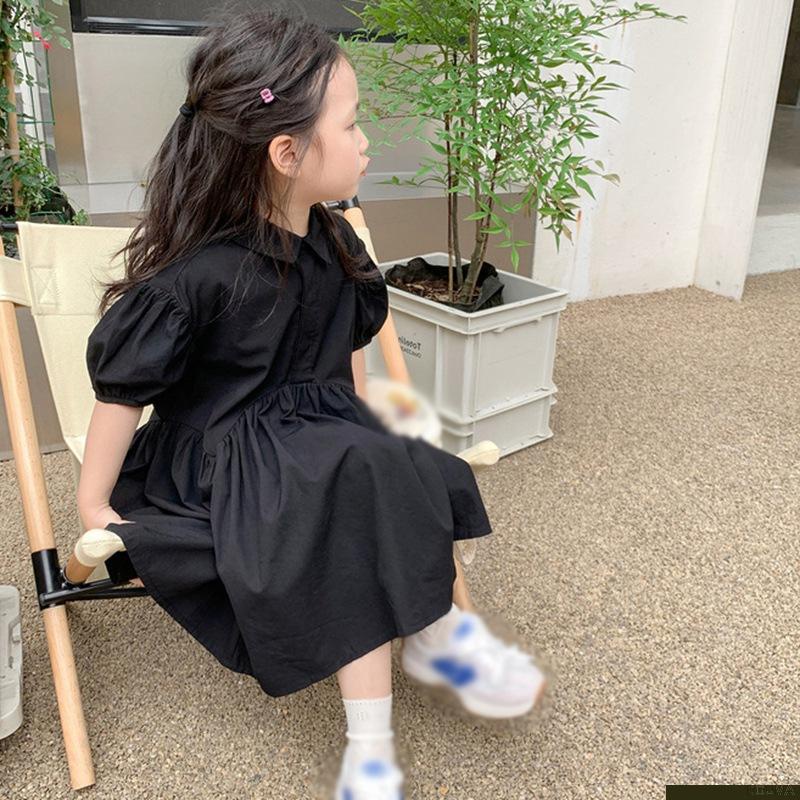 Đầm búp bê tay phồng dáng rộng thời trang mùa hè thanh lịch cho bé gái