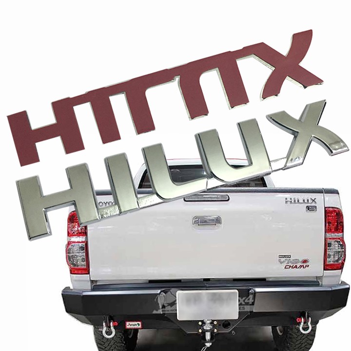 Tem Logo Chữ Nổi HILUX Dán Đuôi Xe