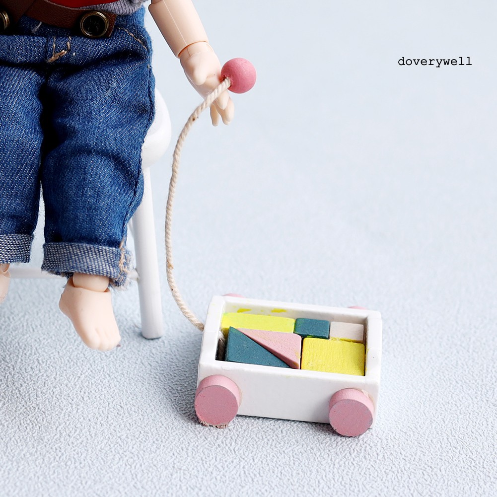 Mô Hình Xe Kéo Mini Cho Trang Trí Nhà Búp Bê Tỉ Lệ 1 / 8 1 / 12