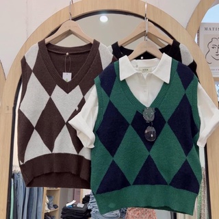 Áo gile len trám Ulzzang