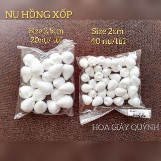 Nụ hồng xốp làm hoa