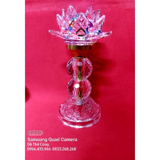 Đèn pha lê đổi màu cao 18cm