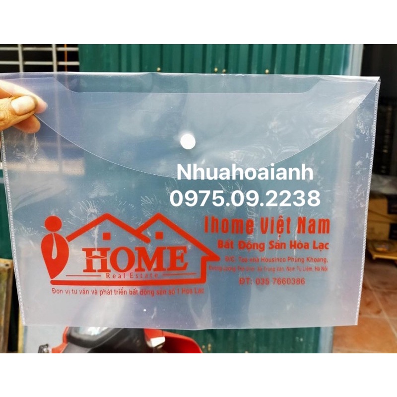 túi đựng tài liệu có in tên, túi clearbag