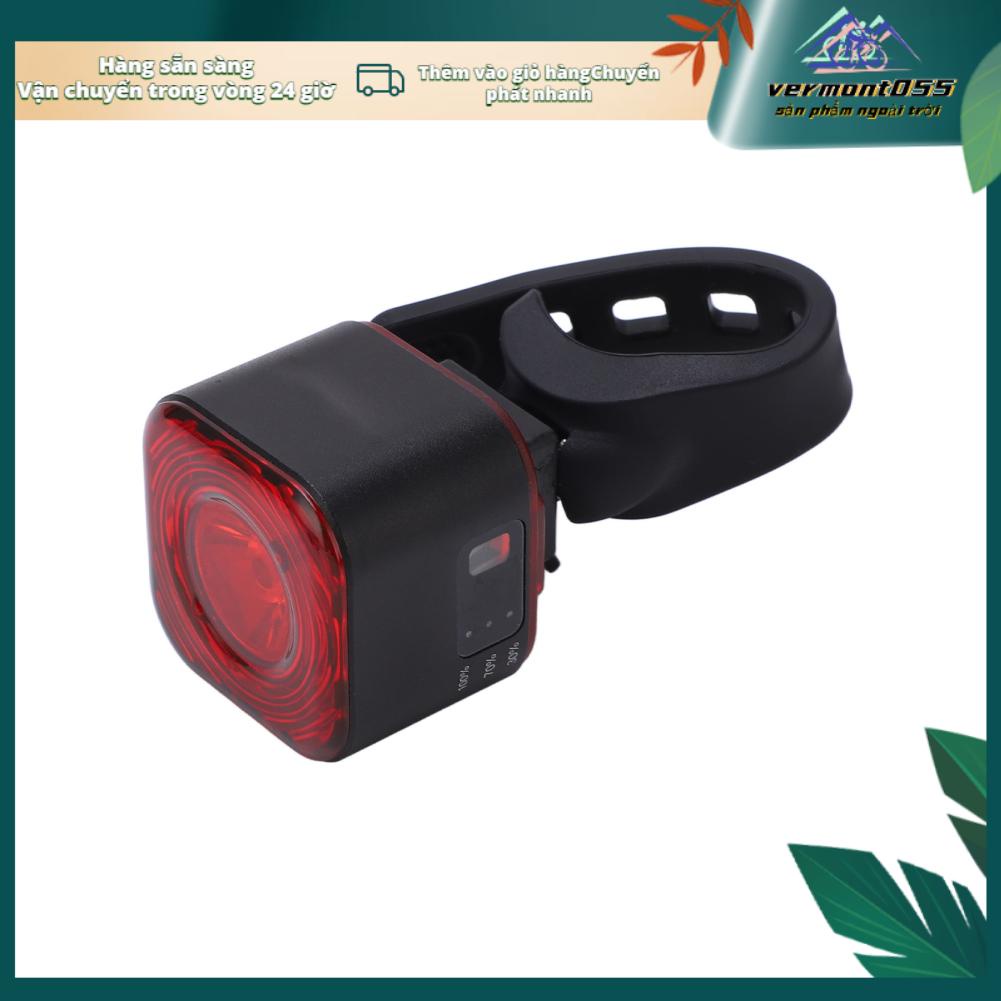 Vermont055 Smart Bike Tail Light IPX6 Waterproof USB Rechargeable Intelligent Induction Bicycle Rear for Mountain Road Bikes