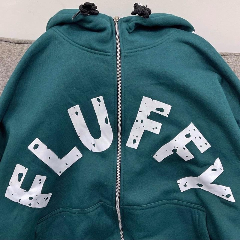 Áo khoác nỉ FLUFFY. Áo nỉ kéo khóa  2 lớp dày dặn mũ to Unisex. Hàng VNXK chất đẹp. | BigBuy360 - bigbuy360.vn