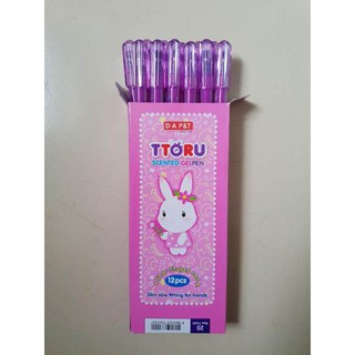Bút gel thơm Ttoru mực xanh/ Bút nho tím