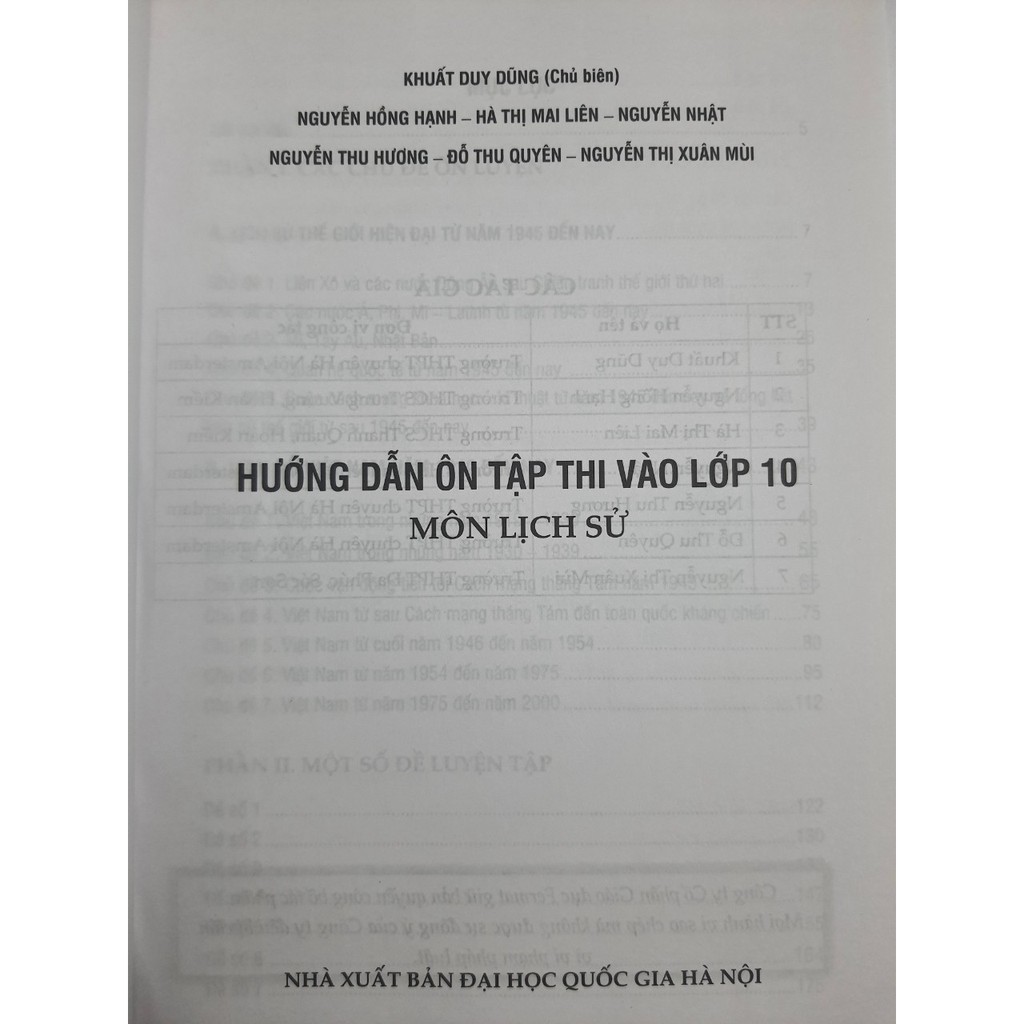 Sách - Hướng dẫn ôn tập thi vào lớp 10 môn Lịch sử