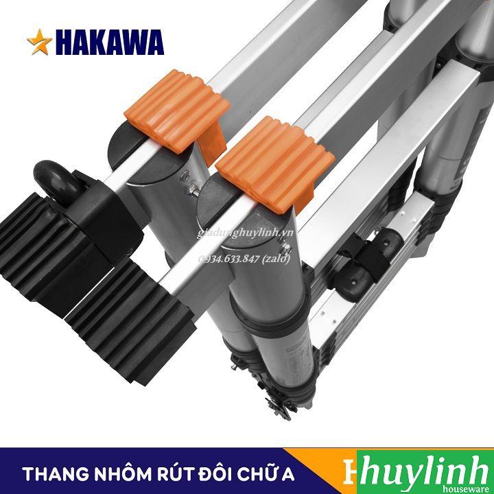 Freeship Thang nhôm rút đôi chữ A Hakawa HK-256 - 5.6 mét