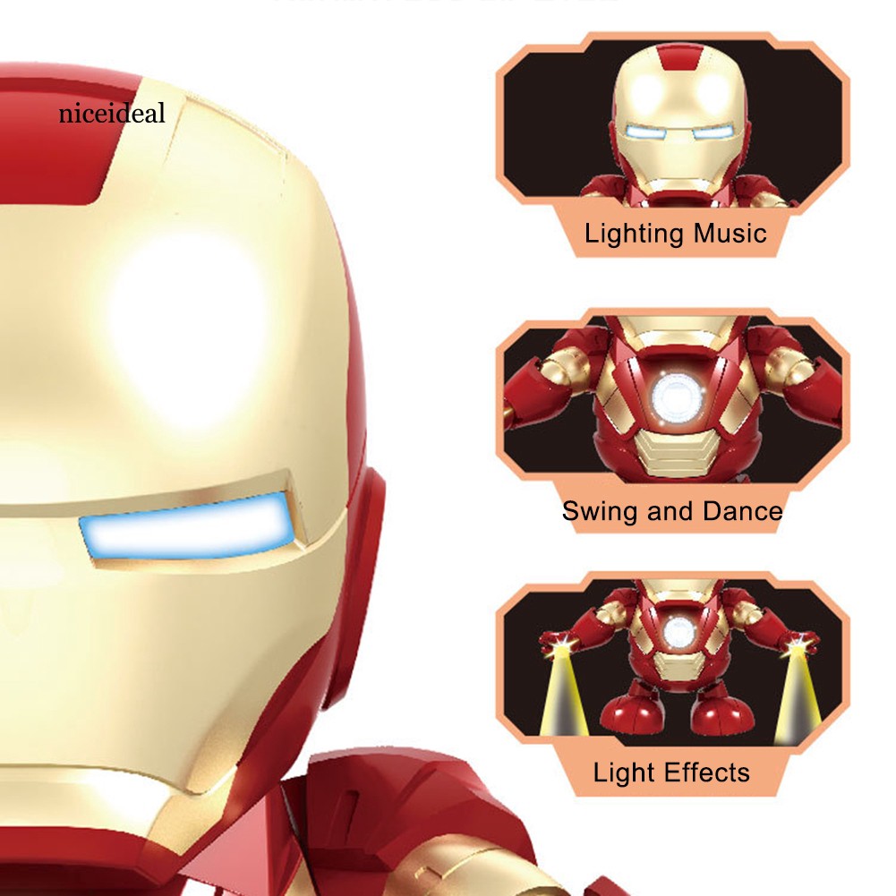 Mô Hình Nhân Vật Iron Man Nhảy Múa Có Đèn Và Nhạc